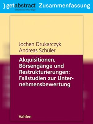 cover image of Akquisitionen, Börsengänge und Restrukturierungen (Zusammenfassung)